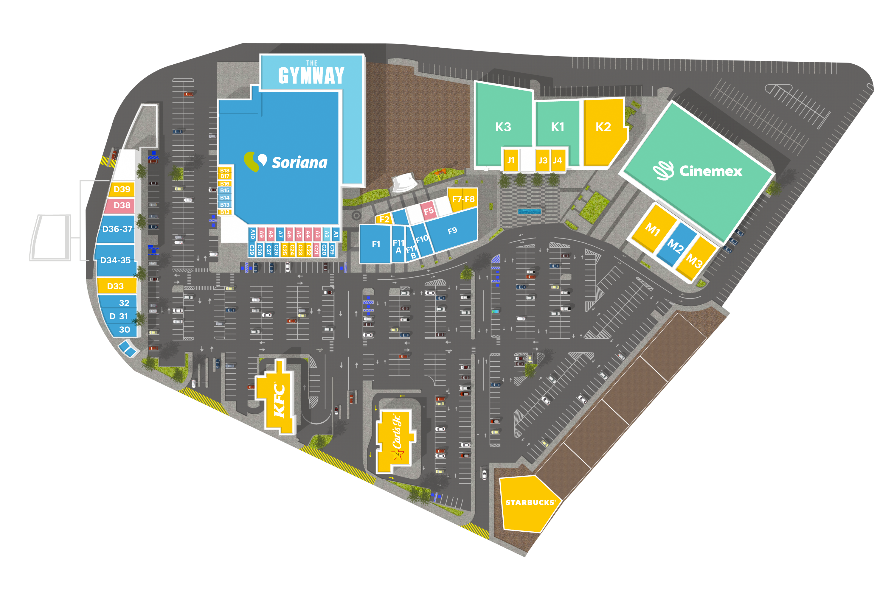 Mapa del Centro Comercial Pacífico